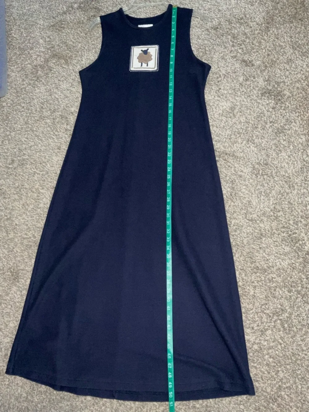 Vintage Christopher & Banks Navy and Cream Tank Dress set. Med Jacket Large Dres - Picture 12 of 14